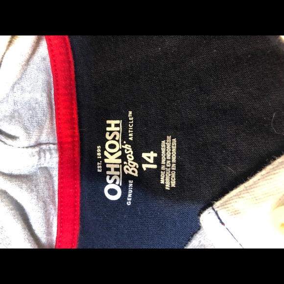 OshKosh Size 14 button T-Shirt with Hood - Picture 4 of 5